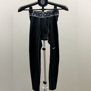 Nike Kids Black Pro Combat Leggings Size M